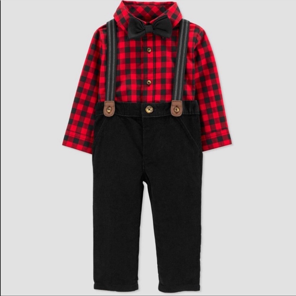 Carter’s NB Plaid 3 Piece Set